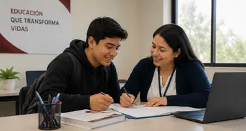 Estudiantes en una tutoría de modalidad EPJA semipresencial